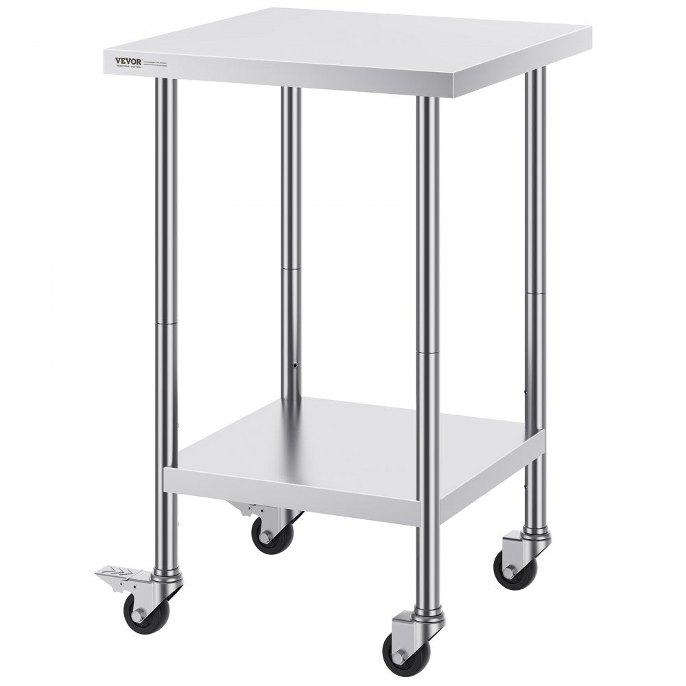 HETG-24*24 - 24"x24" Stainless Steel Adjustable Height Work Table