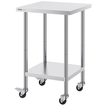 HETG-24*24 - 24"x24" Stainless Steel Adjustable Height Work Table