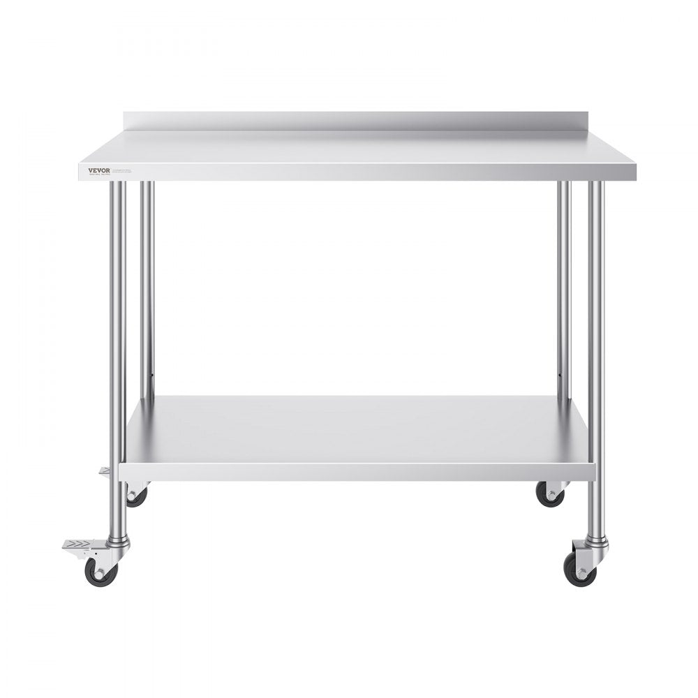 HETG-24*48-L - 24x48 Inch Stainless Steel Work Table, Adjustable Height