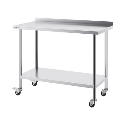 HETG-24*48-L - 24x48 Inch Stainless Steel Work Table, Adjustable Height