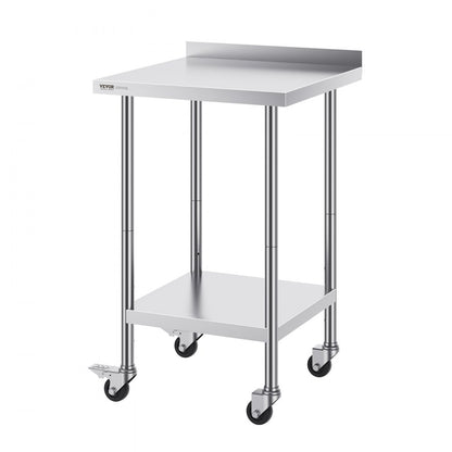 HETG-24*24-L - 24" Stainless Steel Work Table for Food Prep & Storage