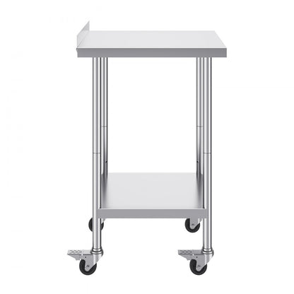 HETG-24*24-L - 24" Stainless Steel Work Table for Food Prep & Storage