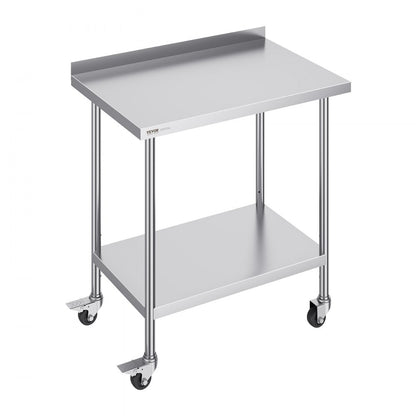 HETG-24*36-L - Adjustable Height Stainless Steel Work Table with Shelf