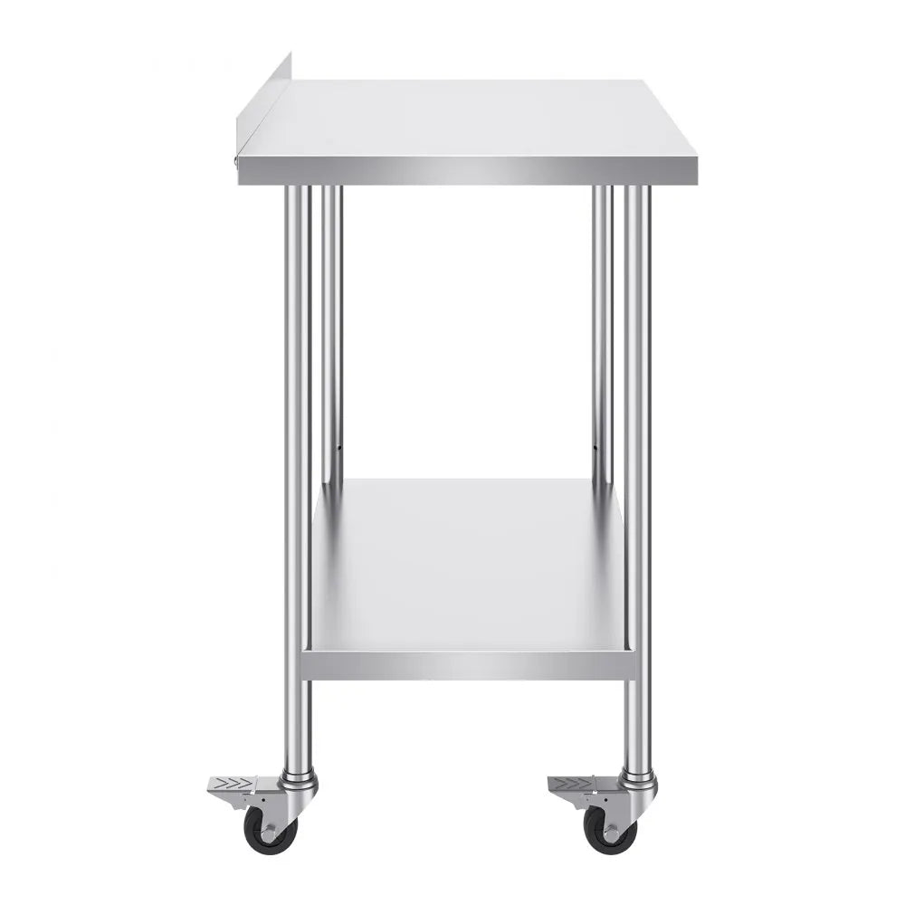 HETG-24*36-L - Adjustable Height Stainless Steel Work Table with Shelf