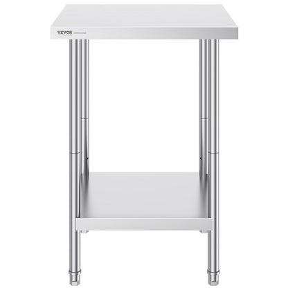 GZT610*610T - Adjustable 24" Stainless Steel Prep Table for Kitchen & Garage