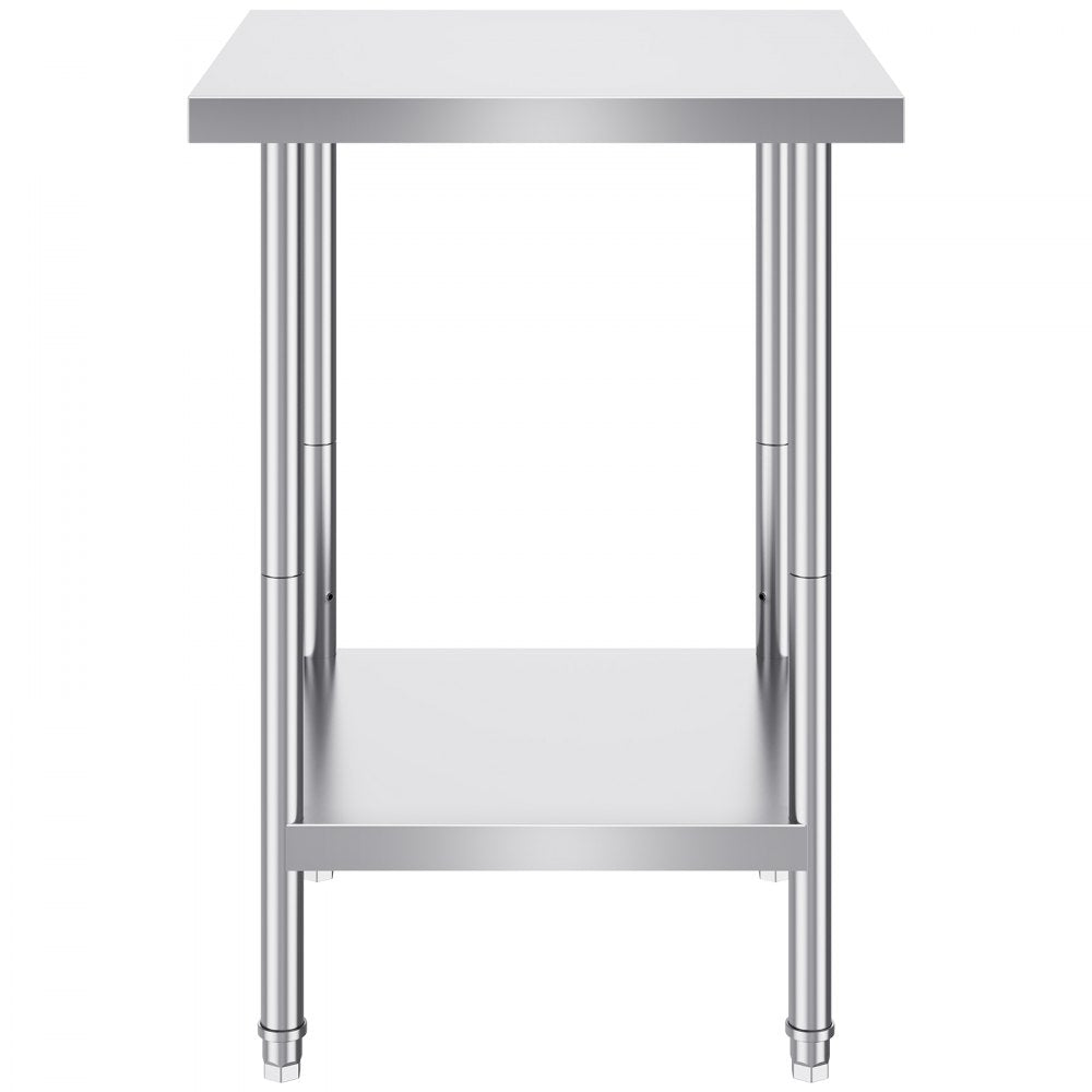 GZT610*610T - Adjustable 24" Stainless Steel Prep Table for Kitchen & Garage