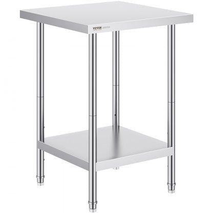 GZT610*610T - Adjustable 24" Stainless Steel Prep Table for Kitchen & Garage