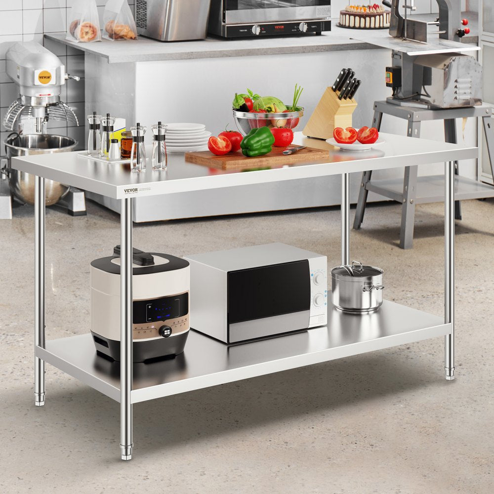 HET-30*60 - Durable 30" x 60" Stainless Steel Prep Table for Versatile Use