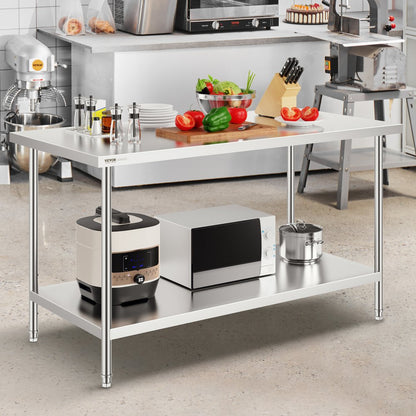 HET-30*60 - Durable 30" x 60" Stainless Steel Prep Table for Versatile Use