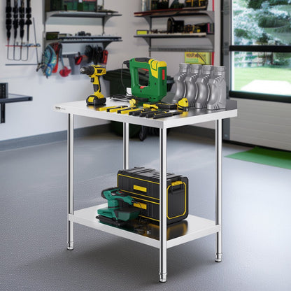 HET-24*36-L - Durable 24"x36" Stainless Steel Work Table for Versatile Use
