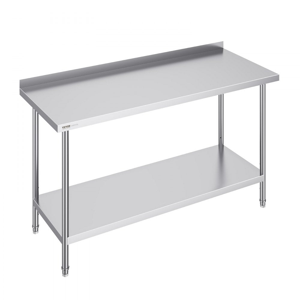 HET-24*60-L - 24x60 Inch Stainless Steel Prep Table with Adjustable Height