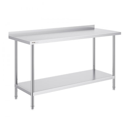 HET-24*60-L - 24x60 Inch Stainless Steel Prep Table with Adjustable Height