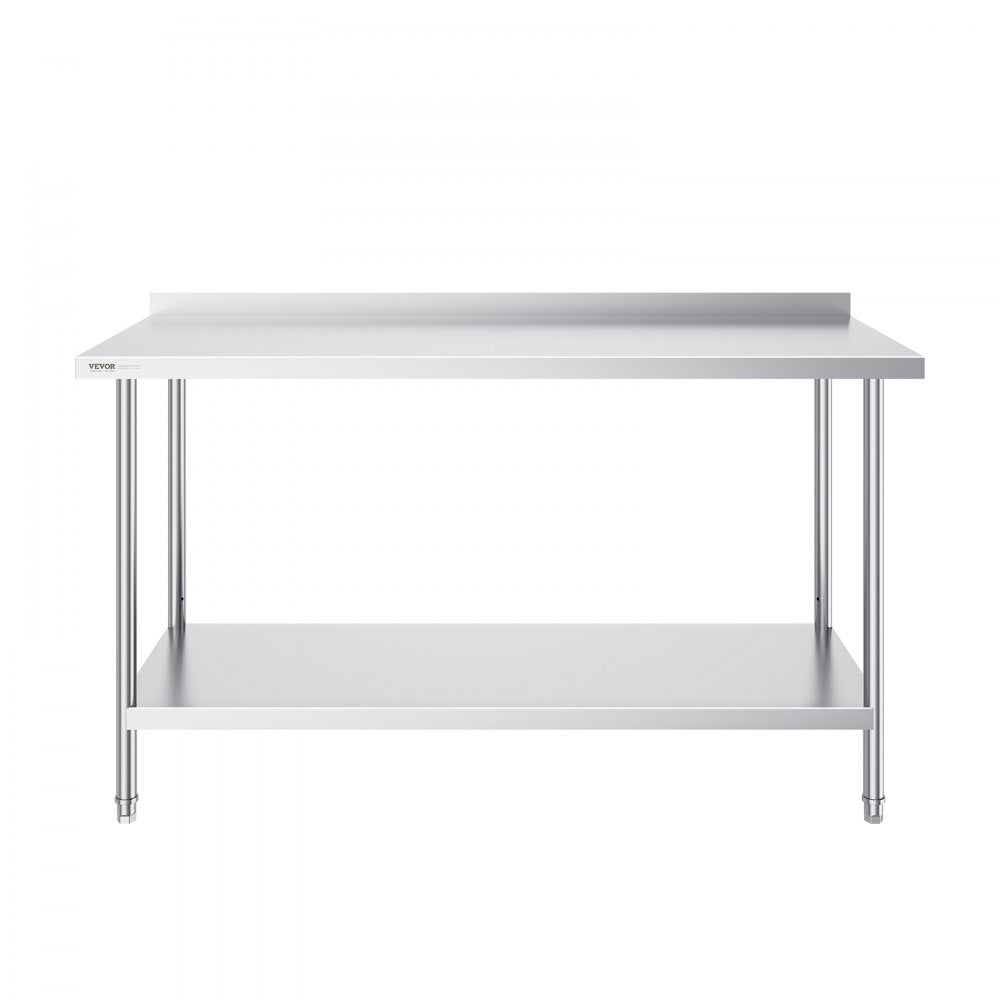 HET-24*60-L - 24x60 Inch Stainless Steel Prep Table with Adjustable Height