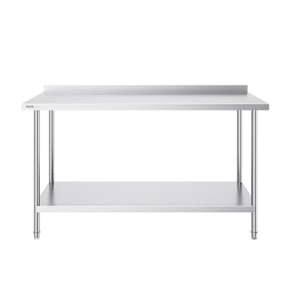 HET-24*60-L - 24x60 Inch Stainless Steel Prep Table with Adjustable Height