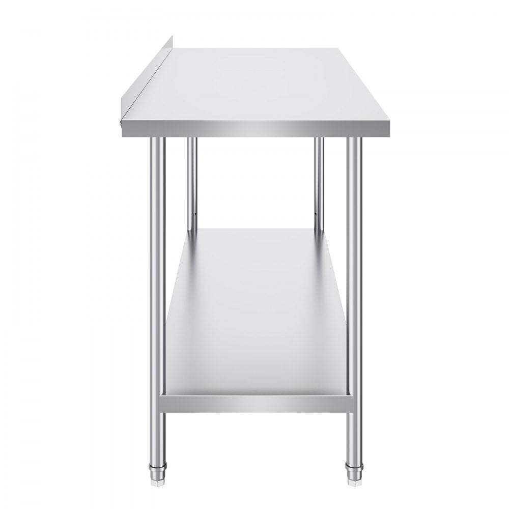 HET-24*60-L - 24x60 Inch Stainless Steel Prep Table with Adjustable Height