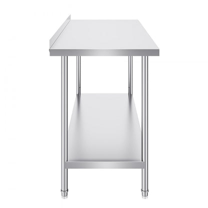 HET-24*60-L - 24x60 Inch Stainless Steel Prep Table with Adjustable Height
