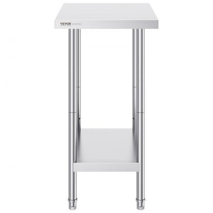 HET-24*18 - Heavy-Duty 24x18 Stainless Steel Prep Table for Versatile Use