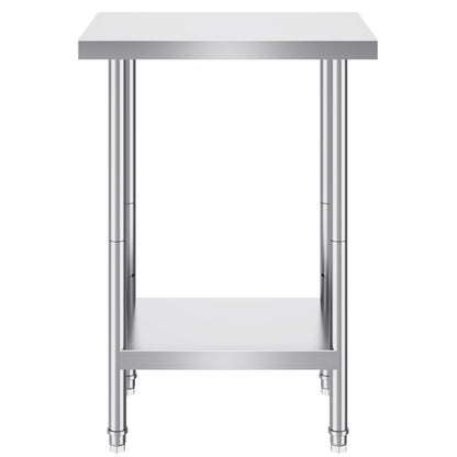 HET-24*18 - Heavy-Duty 24x18 Stainless Steel Prep Table for Versatile Use
