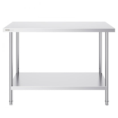 HET-24*48 - Adjustable Stainless Steel Prep Table 24" x 48" for Versatile Use