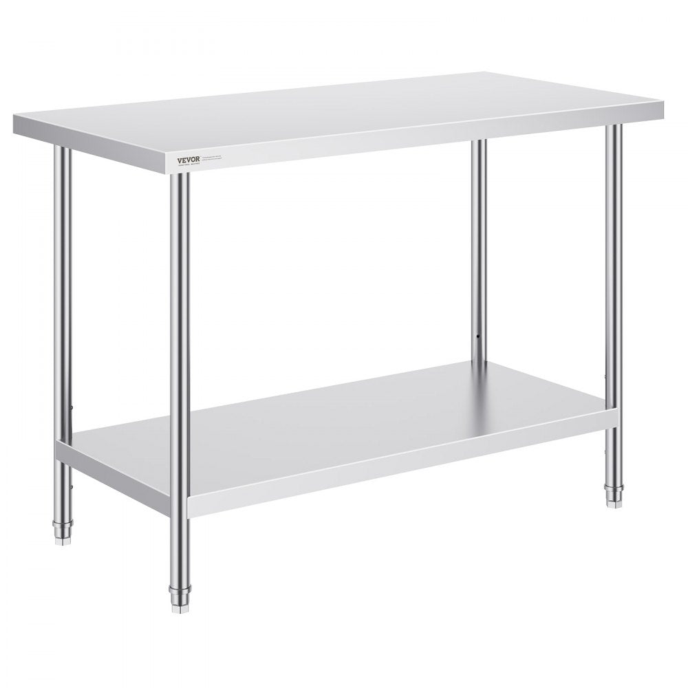HET-24*48 - Adjustable Stainless Steel Prep Table 24" x 48" for Versatile Use