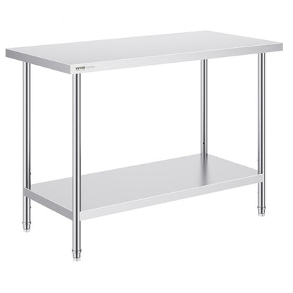 HET-24*48 - Adjustable Stainless Steel Prep Table 24" x 48" for Versatile Use
