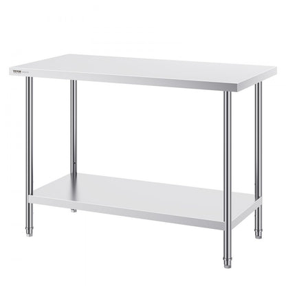 HET-24*48 - Adjustable Stainless Steel Prep Table 24" x 48" for Versatile Use