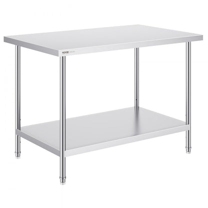 HET-30*48 - Adjustable Stainless Steel Prep Table for Home & Commercial Use