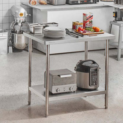 HET-24*36 - VEVOR 24x36” Stainless Steel Prep Table, Adjustable Height