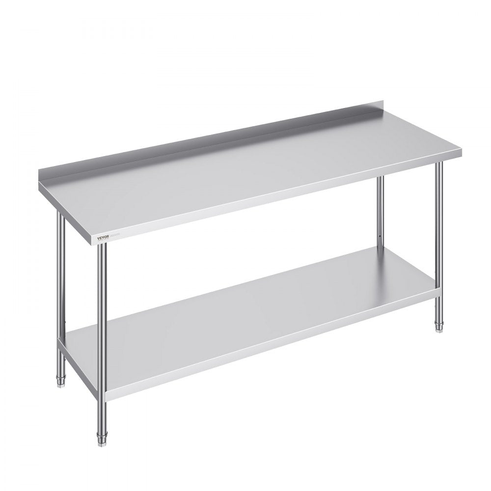 HET-24*72-L - Durable 24x72 Stainless Steel Table with Adjustable Height
