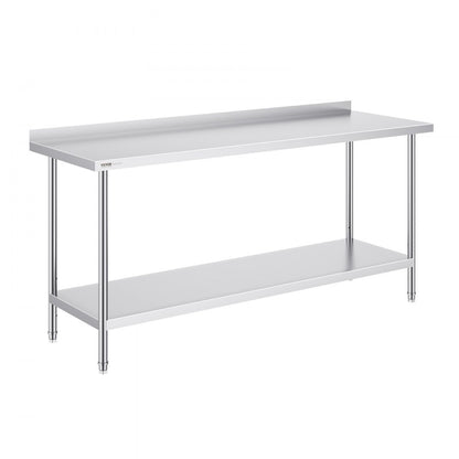 HET-24*72-L - Durable 24x72 Stainless Steel Table with Adjustable Height