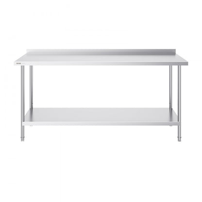 HET-24*72-L - Durable 24x72 Stainless Steel Table with Adjustable Height
