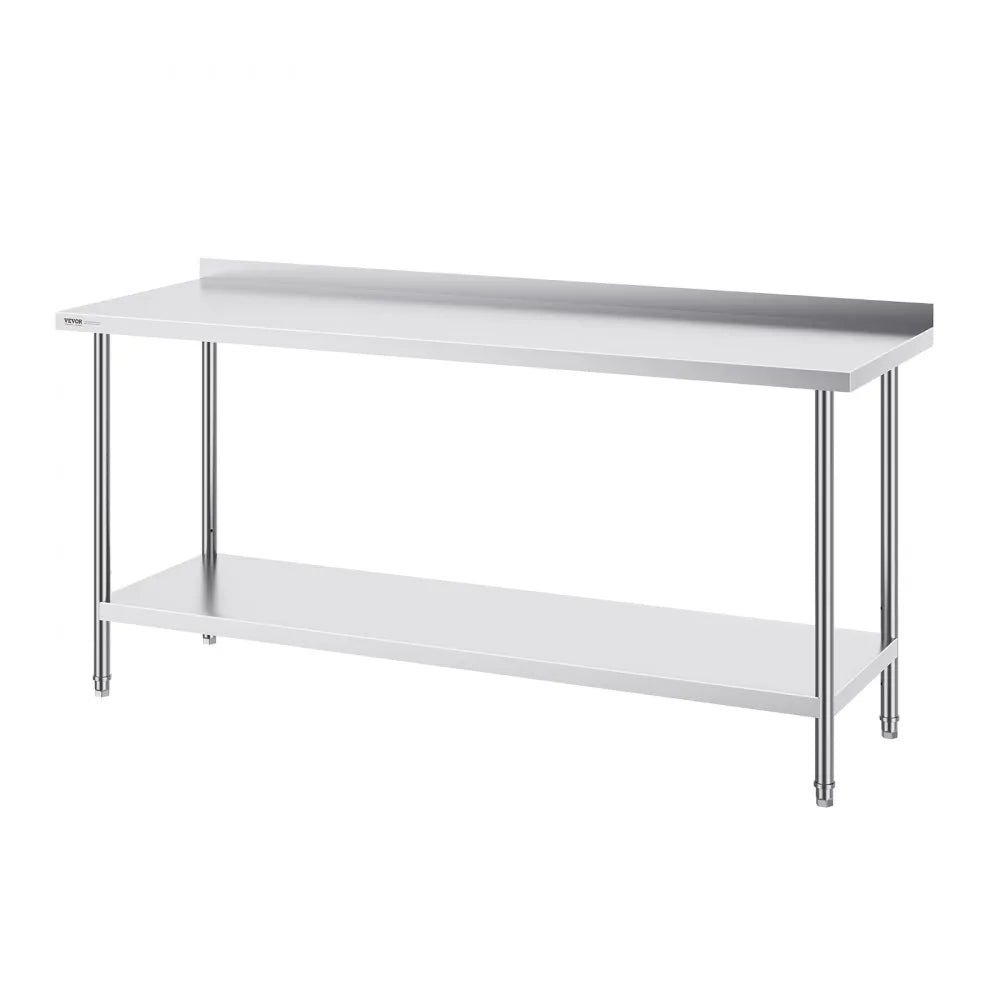 HET-24*72-L - Durable 24x72 Stainless Steel Table with Adjustable Height