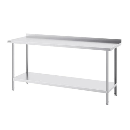 HET-24*72-L - Durable 24x72 Stainless Steel Table with Adjustable Height