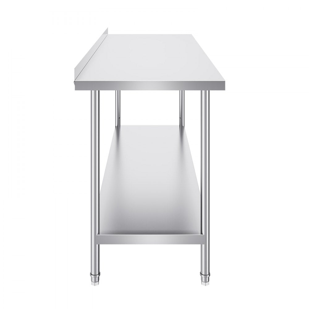 HET-24*72-L - Durable 24x72 Stainless Steel Table with Adjustable Height
