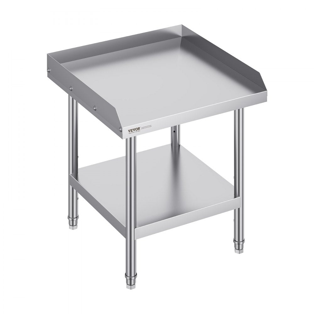 HET-24*24-3L - 24" Stainless Steel Work Table with Adjustable Height and Shelf
