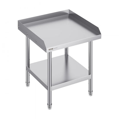 HET-24*24-3L - 24" Stainless Steel Work Table with Adjustable Height and Shelf
