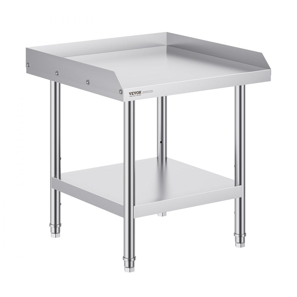 HET-24*24-3L - 24" Stainless Steel Work Table with Adjustable Height and Shelf