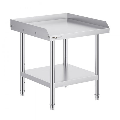 HET-24*24-3L - 24" Stainless Steel Work Table with Adjustable Height and Shelf