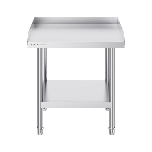 HET-24*24-3L - 24" Stainless Steel Work Table with Adjustable Height and Shelf