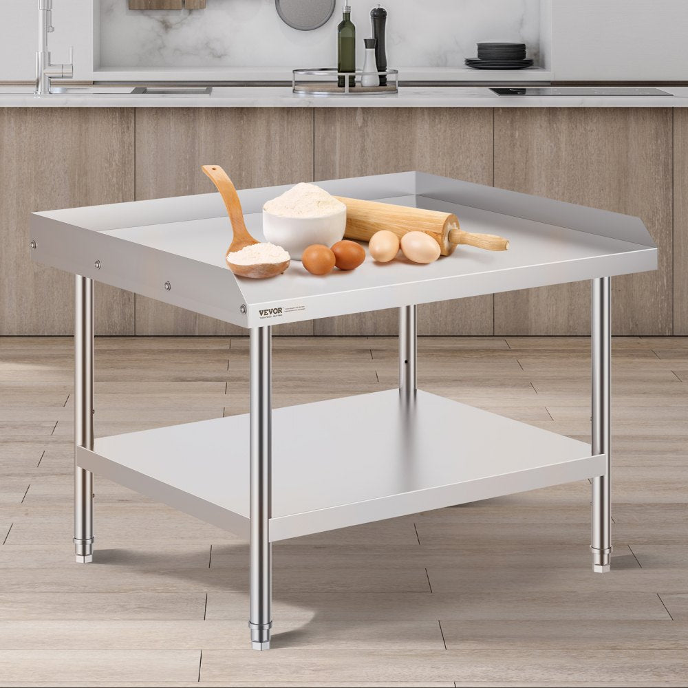 SKT910*760T - Commercial 30"x36" Stainless Steel Work Table with Backsplash