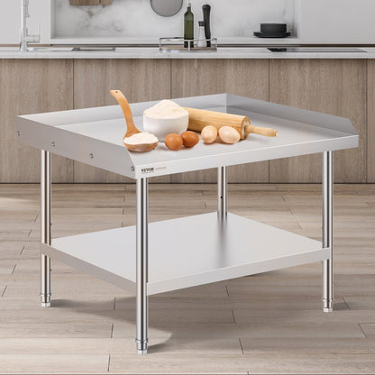 SKT910*760T - Commercial 30"x36" Stainless Steel Work Table with Backsplash