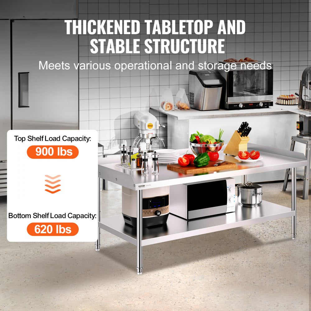 SKT1520*760T - 30x60 Inch Durable Stainless Steel Work Table for Busy Kitchens