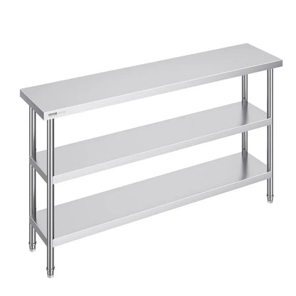 SCGZT1520*355T - 14x60x34 Inch VEVOR Stainless Steel Food Prep Table