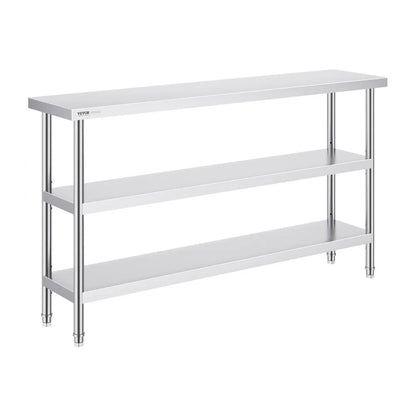 SCGZT1520*355T - 14x60x34 Inch VEVOR Stainless Steel Food Prep Table