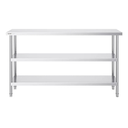 SCGZT1520*355T - 14x60x34 Inch VEVOR Stainless Steel Food Prep Table