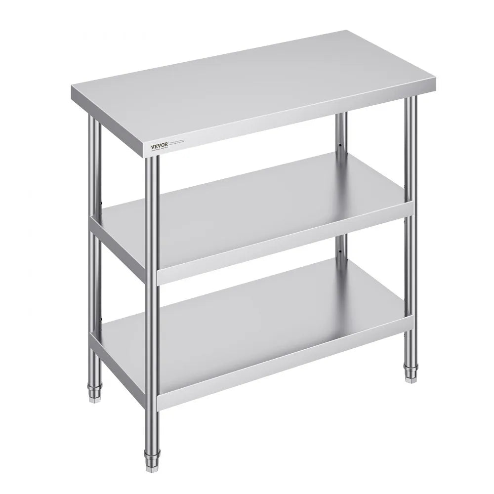 SCGZT910*455T - 34in Stainless Steel Prep Table for Kitchens & BBQs