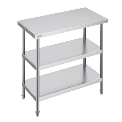 SCGZT910*455T - 34in Stainless Steel Prep Table for Kitchens & BBQs