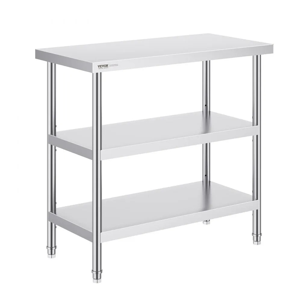 SCGZT910*455T - 34in Stainless Steel Prep Table for Kitchens & BBQs