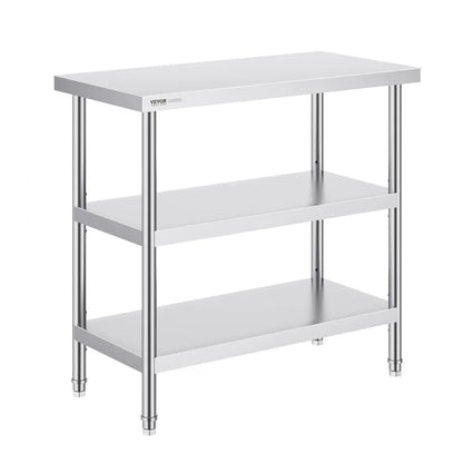 SCGZT910*455T - 34in Stainless Steel Prep Table for Kitchens & BBQs