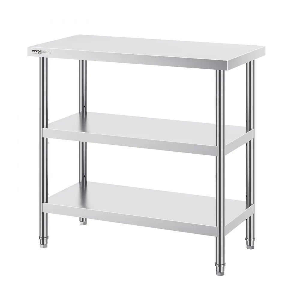 SCGZT910*455T - 34in Stainless Steel Prep Table for Kitchens & BBQs